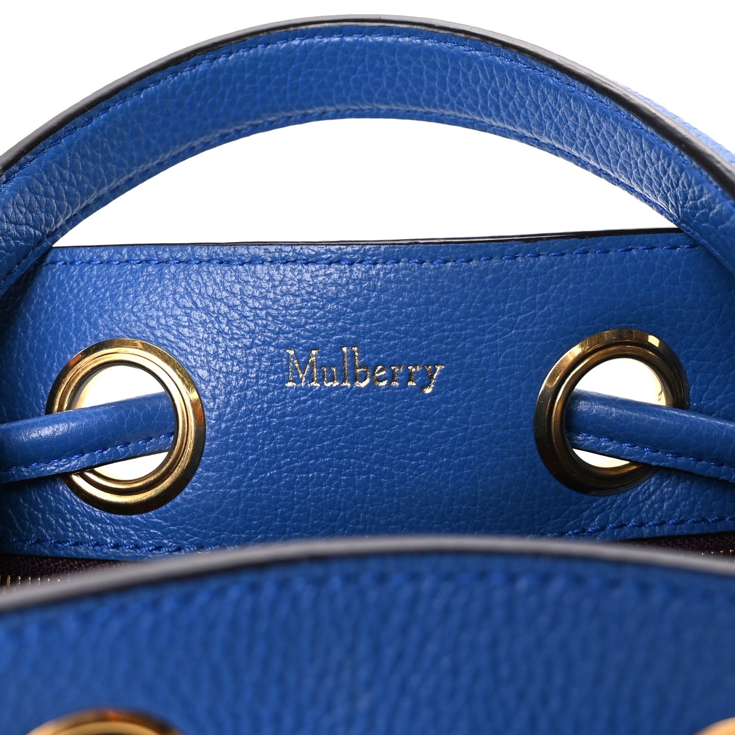 Mulberry Small Classic Grain Small Hampstead  Porcelain Blue