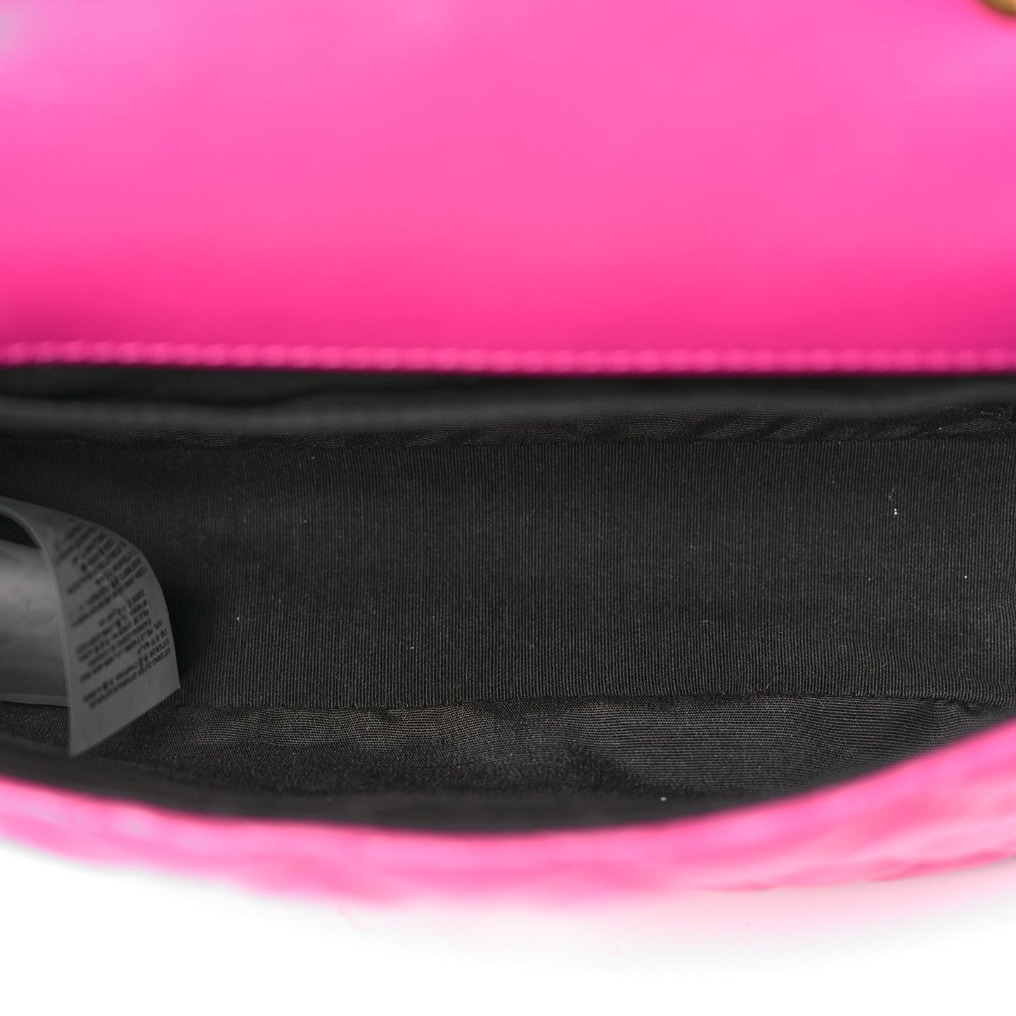 Versace Nappa Quilted Medusa Chain Crossbody Pink