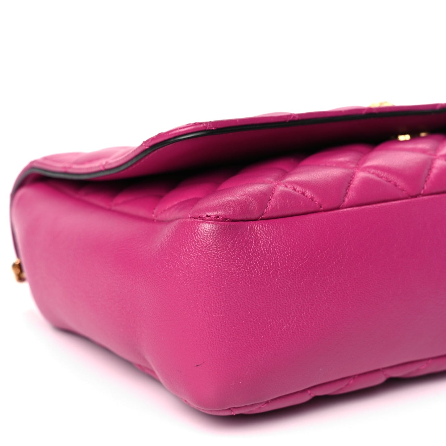 Versace Nappa Quilted Medusa Chain Crossbody Pink