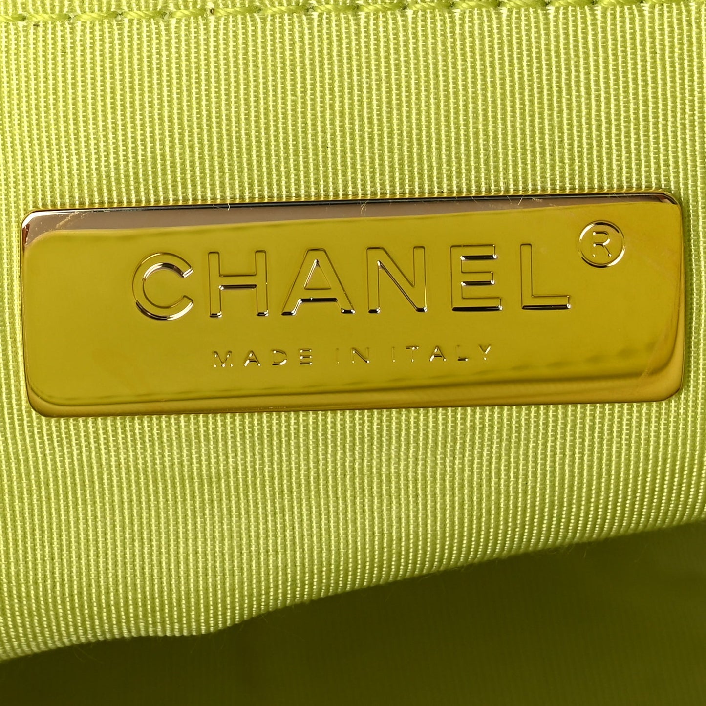 Chanel Shiny Lambskin Quilted Medium Chanel 19 Flap  Neon Yellow