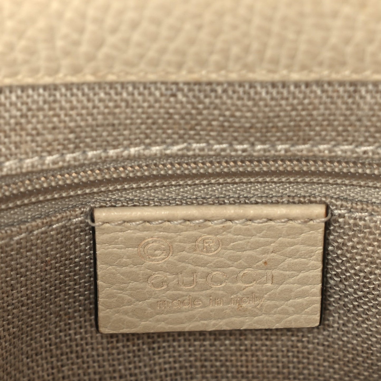 Gucci Dollar Calfskin Interlocking G Crossbody Bag Mystic White