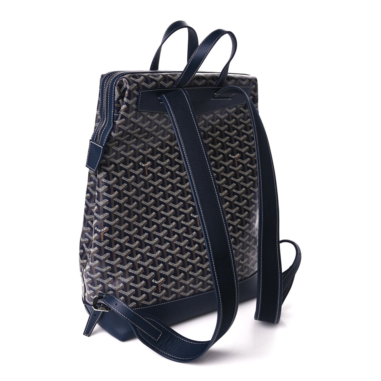 Goyard Goyardine Calfskin Cisalpin Backpack Navy