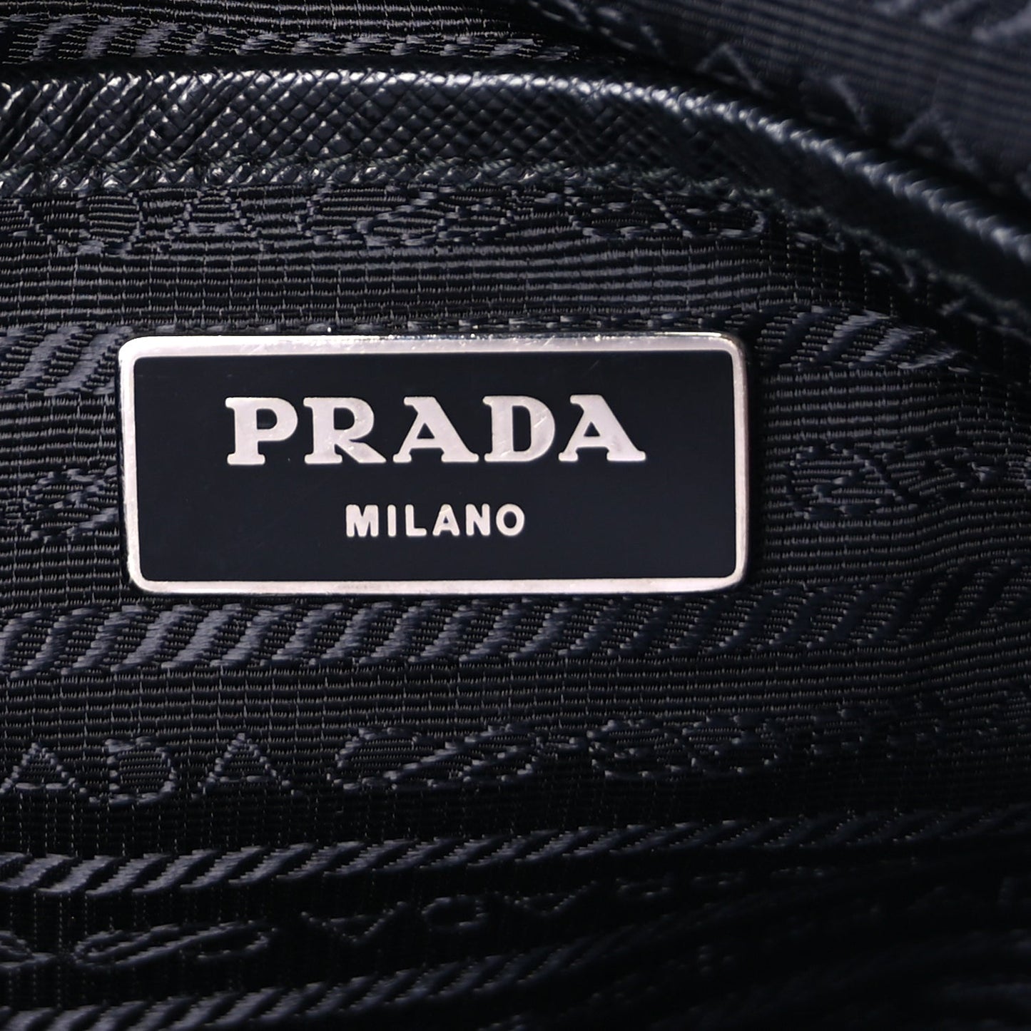 Prada Tessuto Nylon Saffiano Vela Medium Backpack  Black