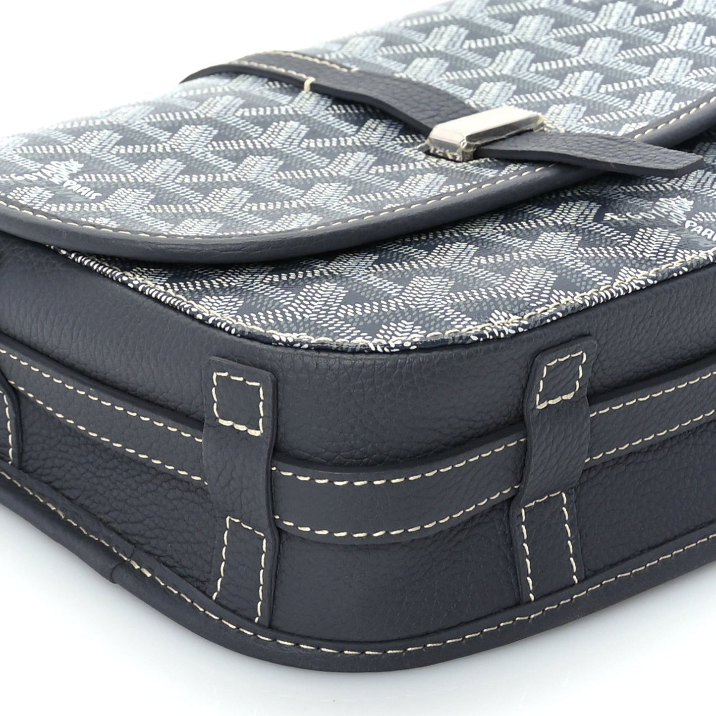 Goyard Goyardine Belvedere II PM Messenger Bag  Grey