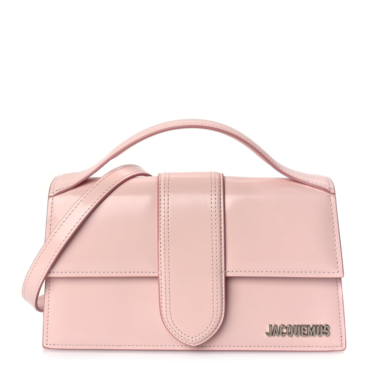 Jacquemus Glazed Calfskin Le Grand Bambino Pink