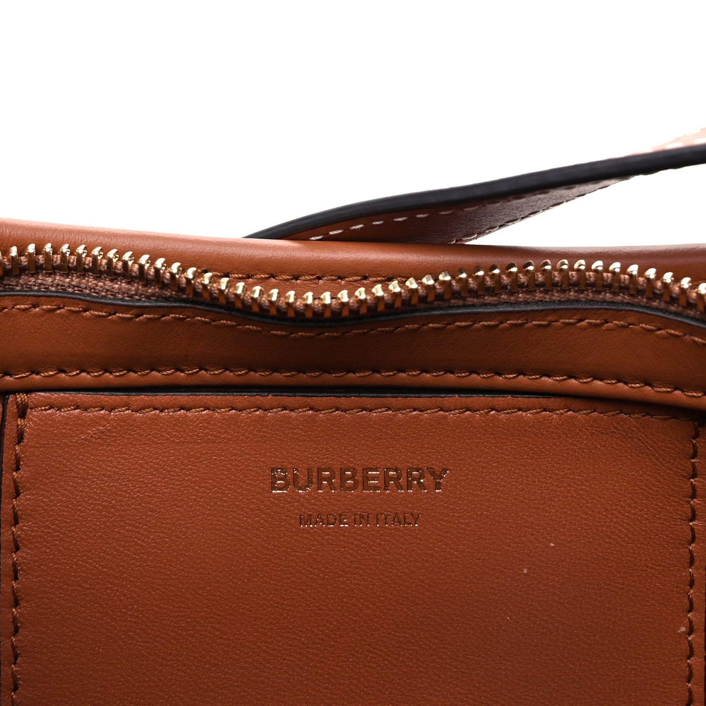 Burberry E-Canvas Vintage Check Sling Buckle Bag Briar Brown