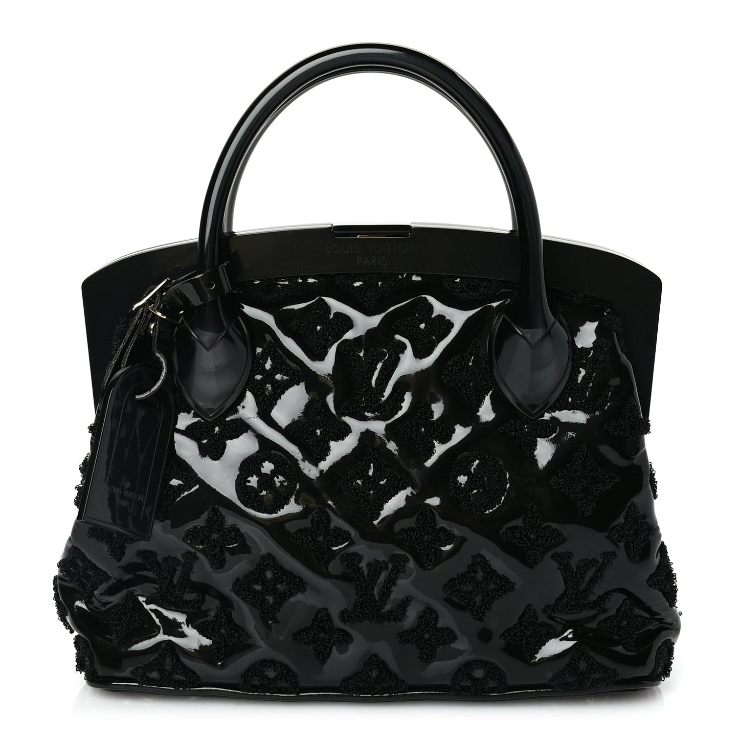 Louis Vuitton Patent Lambskin Fascination Lockit BB Frame Black