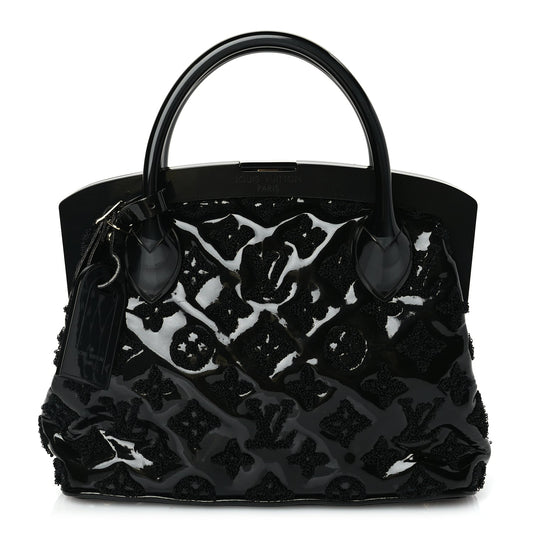 Louis Vuitton Patent Lambskin Fascination Lockit BB Frame Black