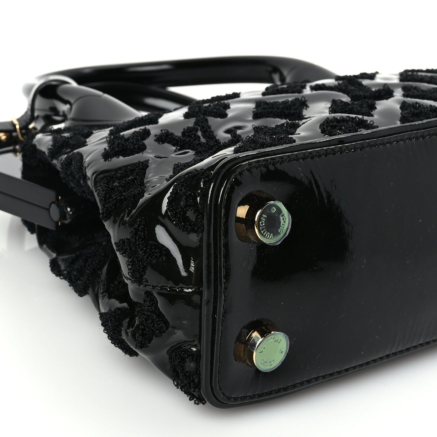 Louis Vuitton Patent Lambskin Fascination Lockit BB Frame Black