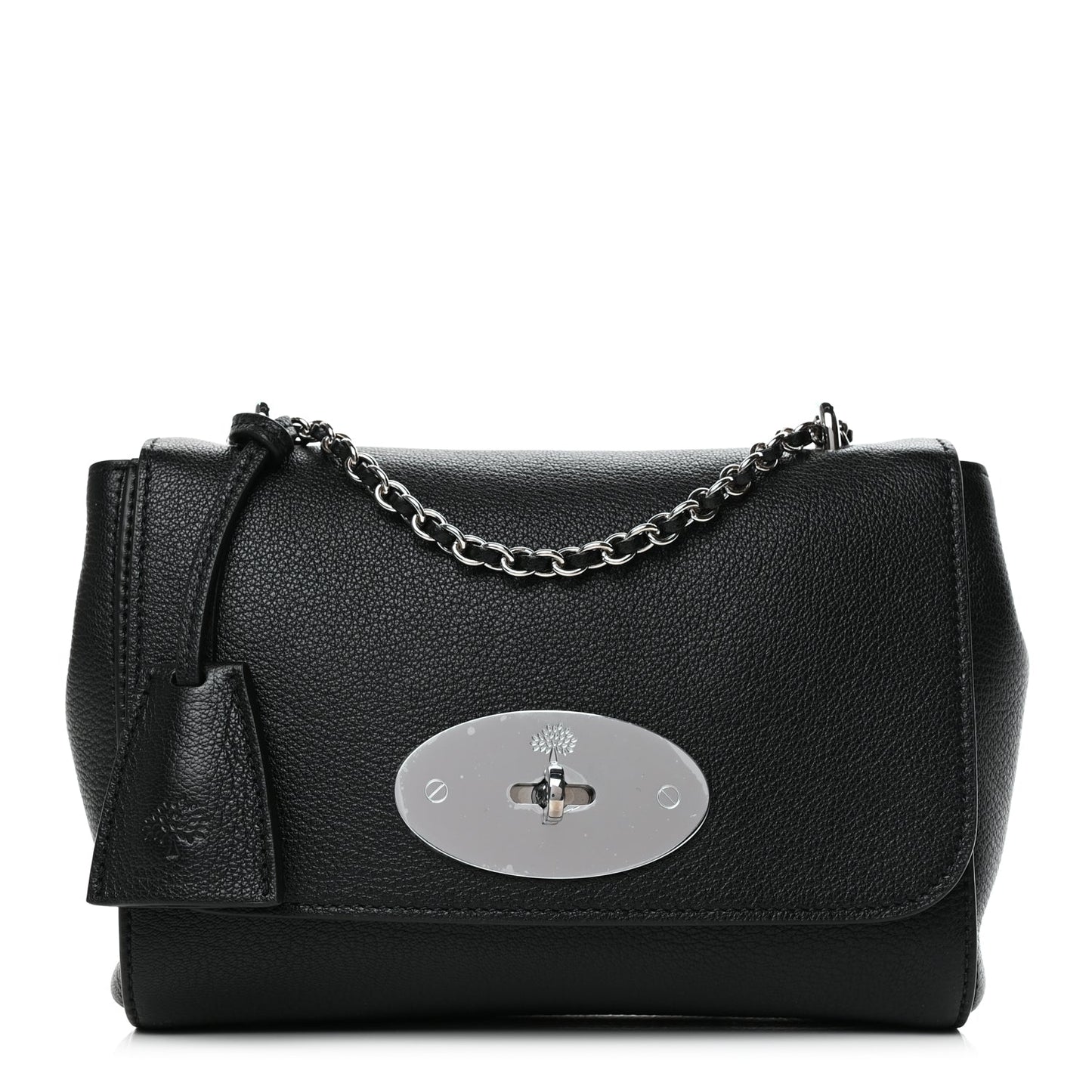 Mulberry Glossy Goatskin Small Lily Flap Black
