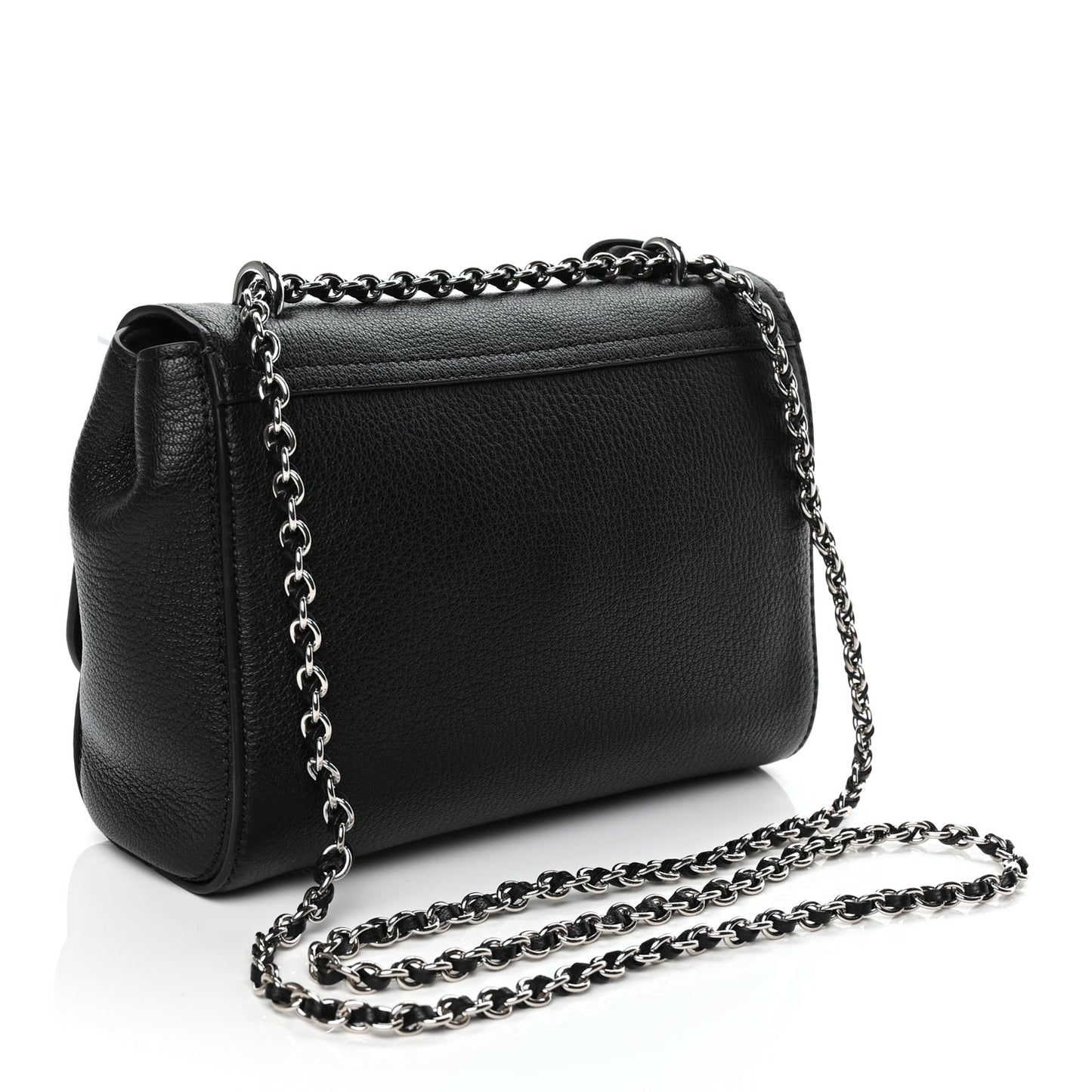 Mulberry Glossy Goatskin Small Lily Flap Black