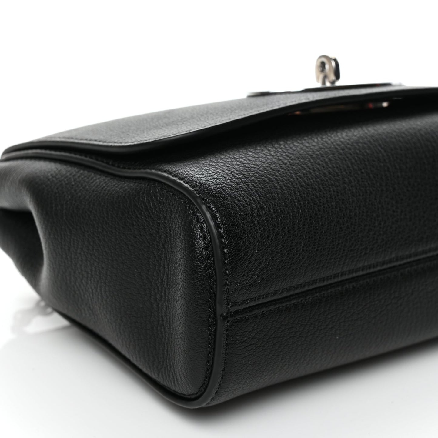 Mulberry Glossy Goatskin Small Lily Flap Black