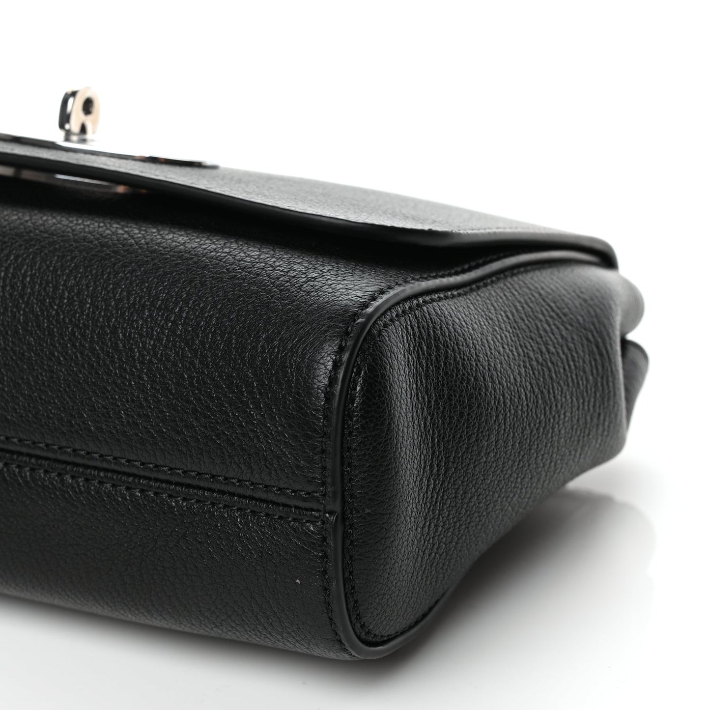 Mulberry Glossy Goatskin Small Lily Flap Black