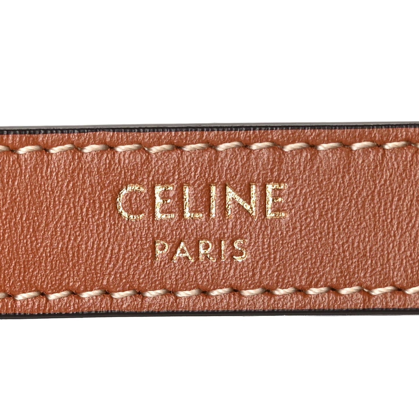 Celine Canvas Calfskin Mini Ava Triomphe Shoulder Bag Tan