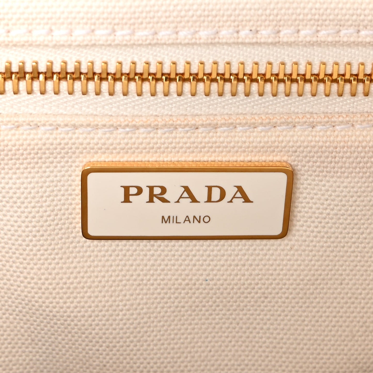 Prada Wicker Canvas Tote Naturale White