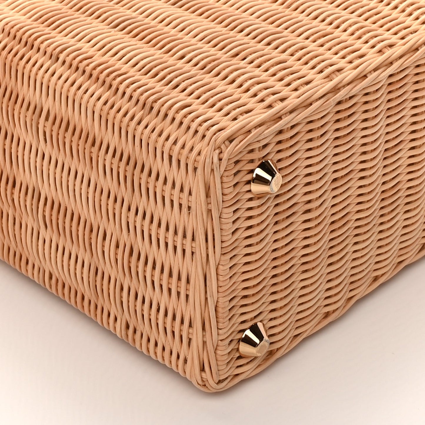 Prada Wicker Canvas Tote Naturale White