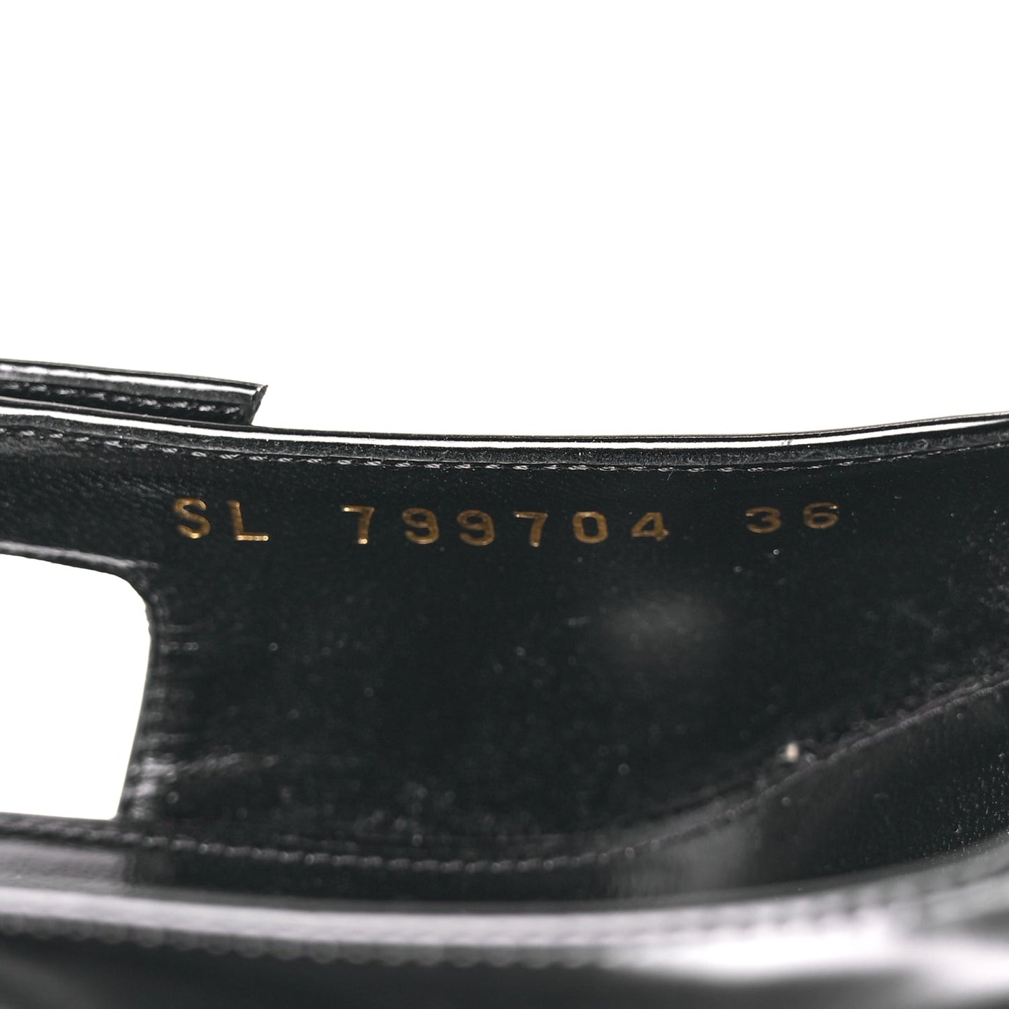 Saint Laurent Vitello Marilyn Lee 75 Slingback Pumps 36 Black