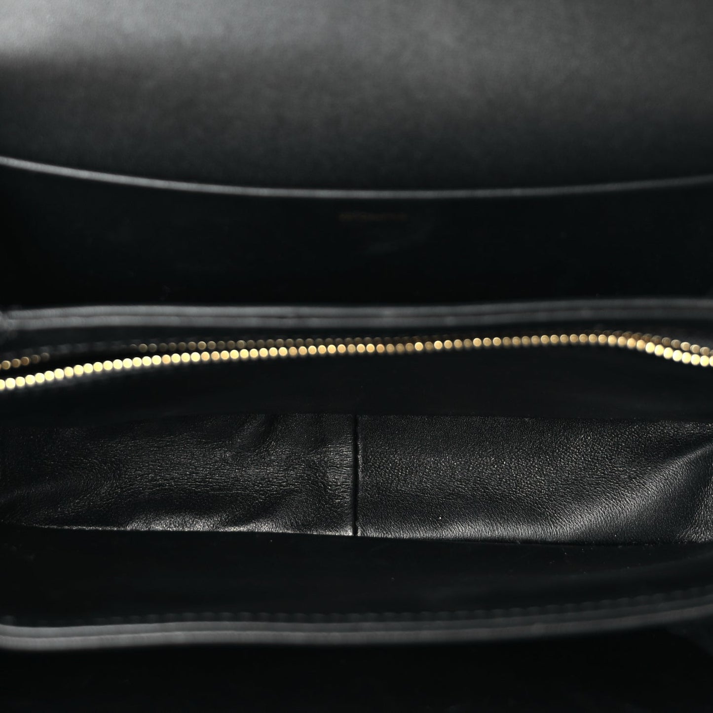 Celine Shiny Calfskin Medium Triomphe Black