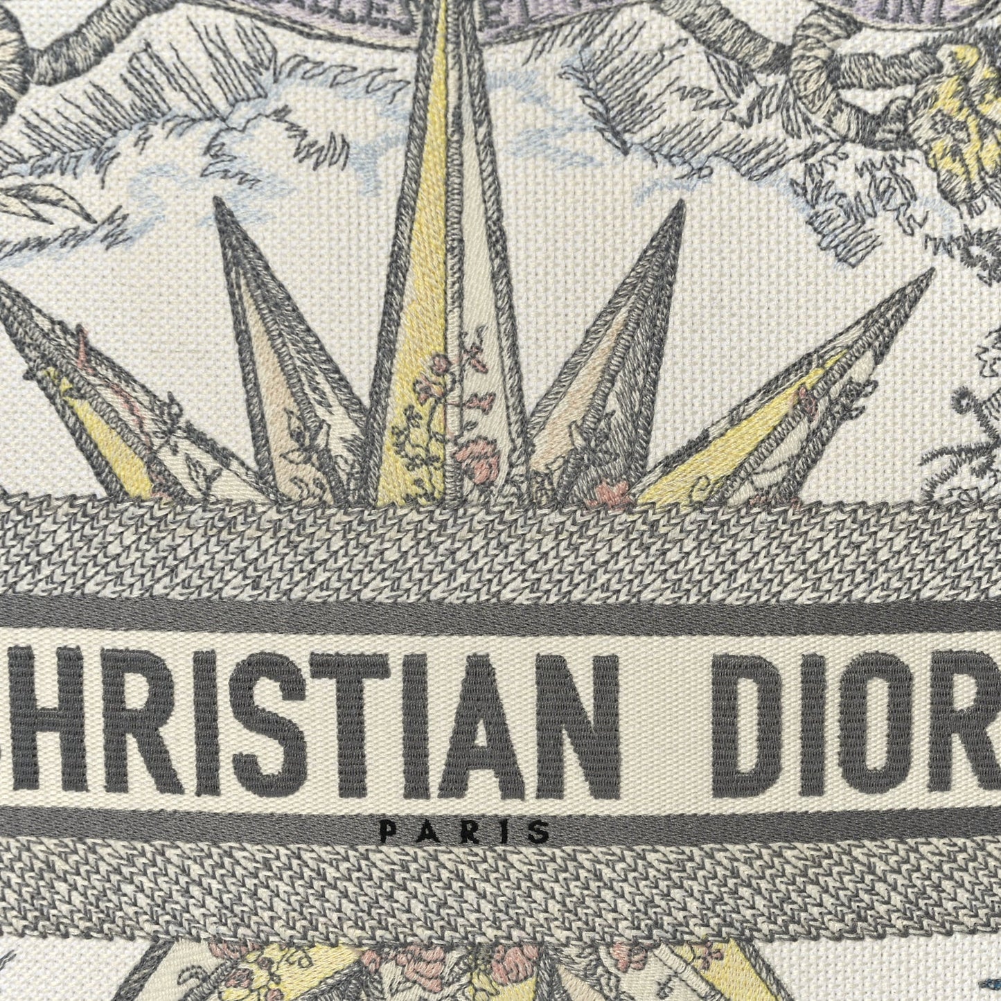 Christian Dior Canvas Embroidered Large Rêve d'Infini Book Tote Multicolor