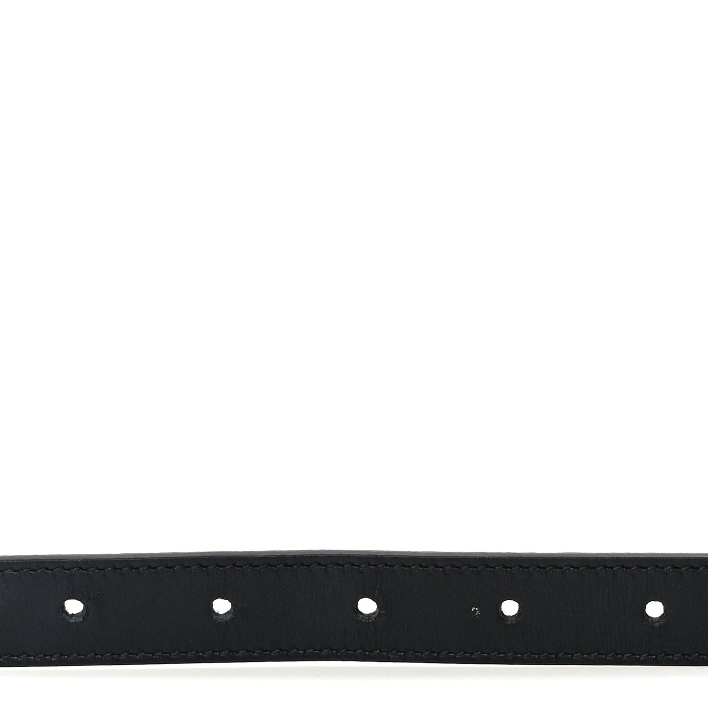 Gucci Moon Calfskin Pearl Double G 20mm Belt 80 32  Black Cream