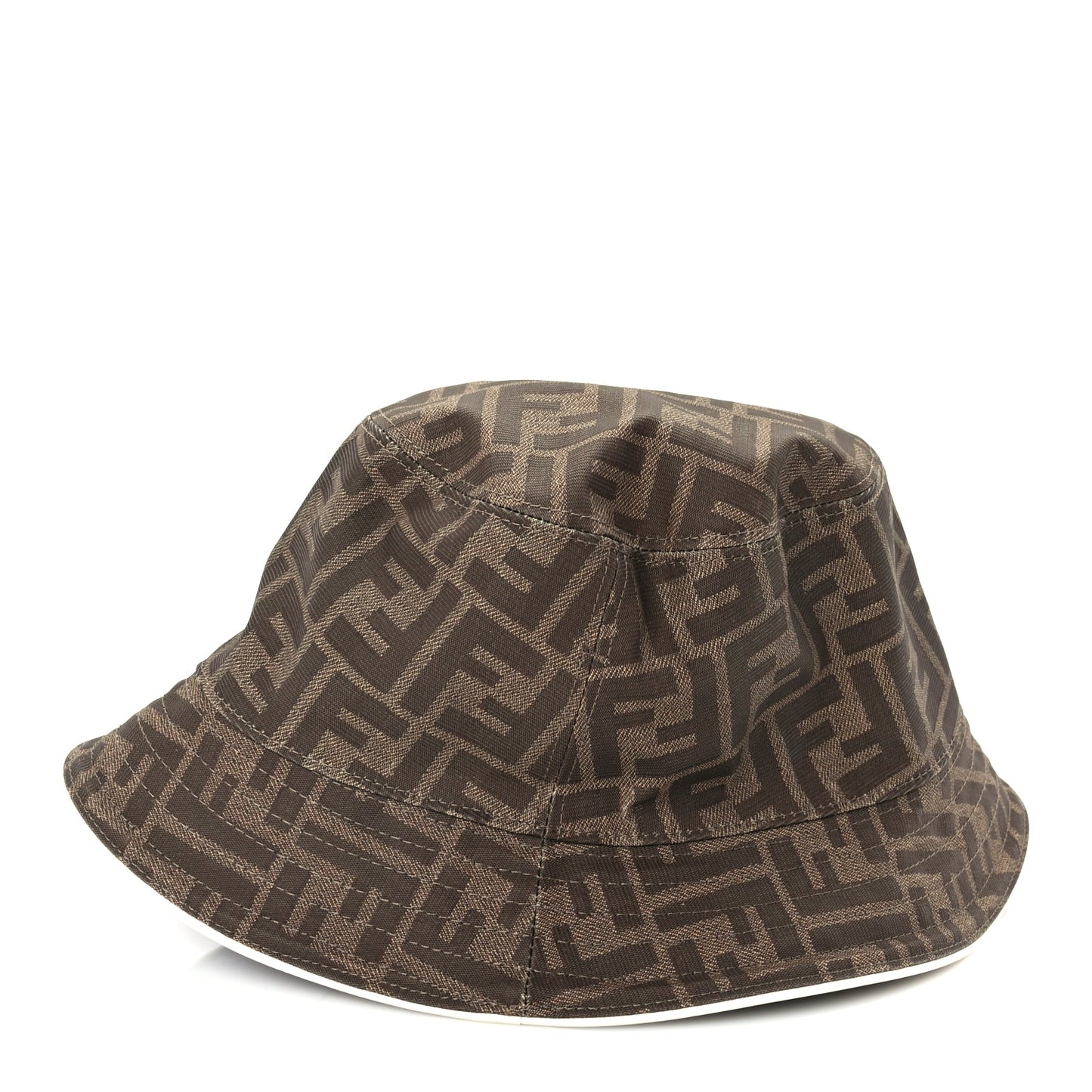 Fendi FENDI Technical Fabric FF Reversible Bucket Hat L Tobacco Beige