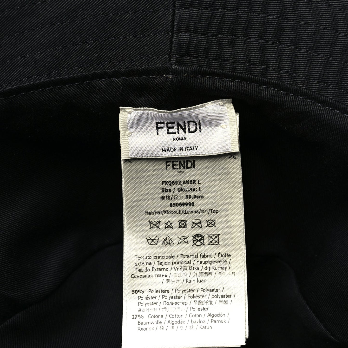 Fendi FENDI Technical Fabric FF Reversible Bucket Hat L Tobacco Beige