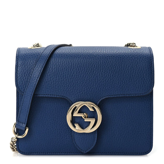 Gucci Dollar Calfskin Small Interlocking G Shoulder Bag  Caspian