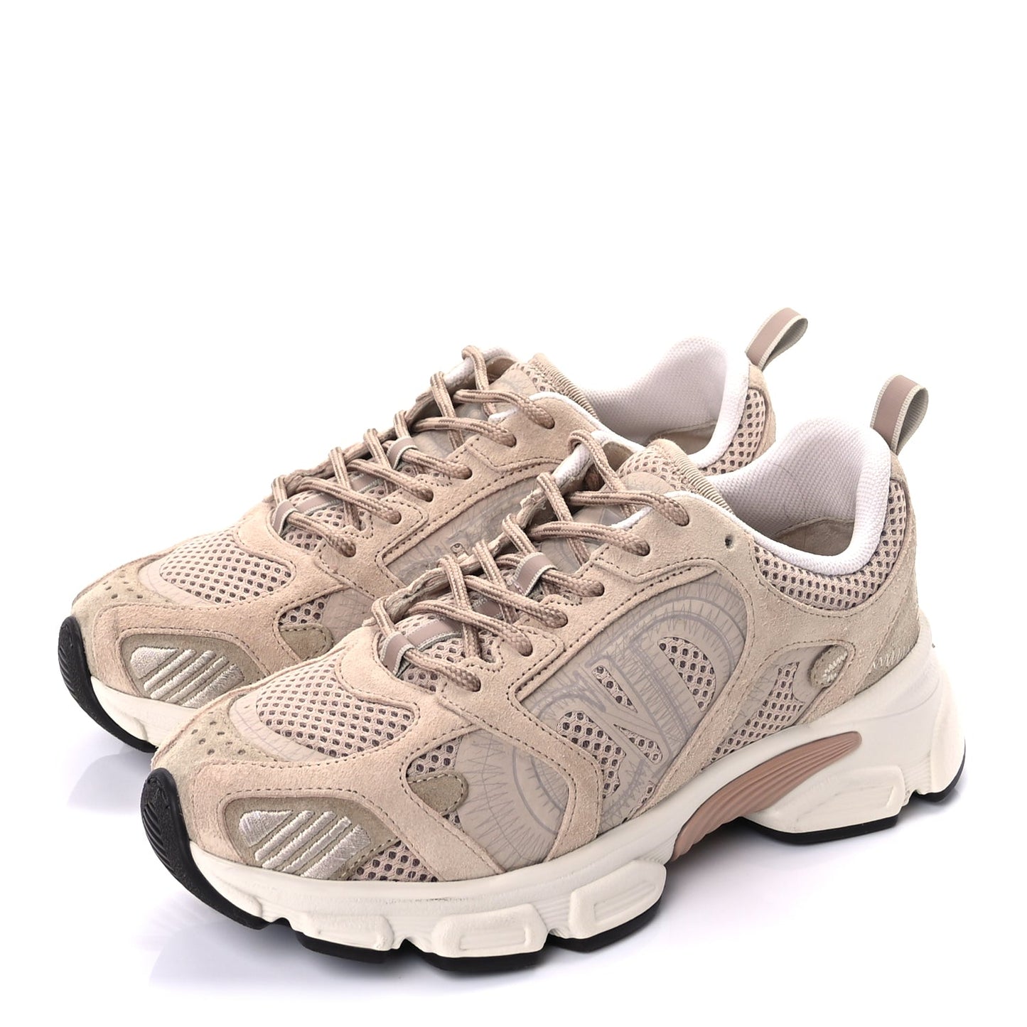 Christian Dior Suede Mesh Dior Chrono Sneakers 38.5 Beige