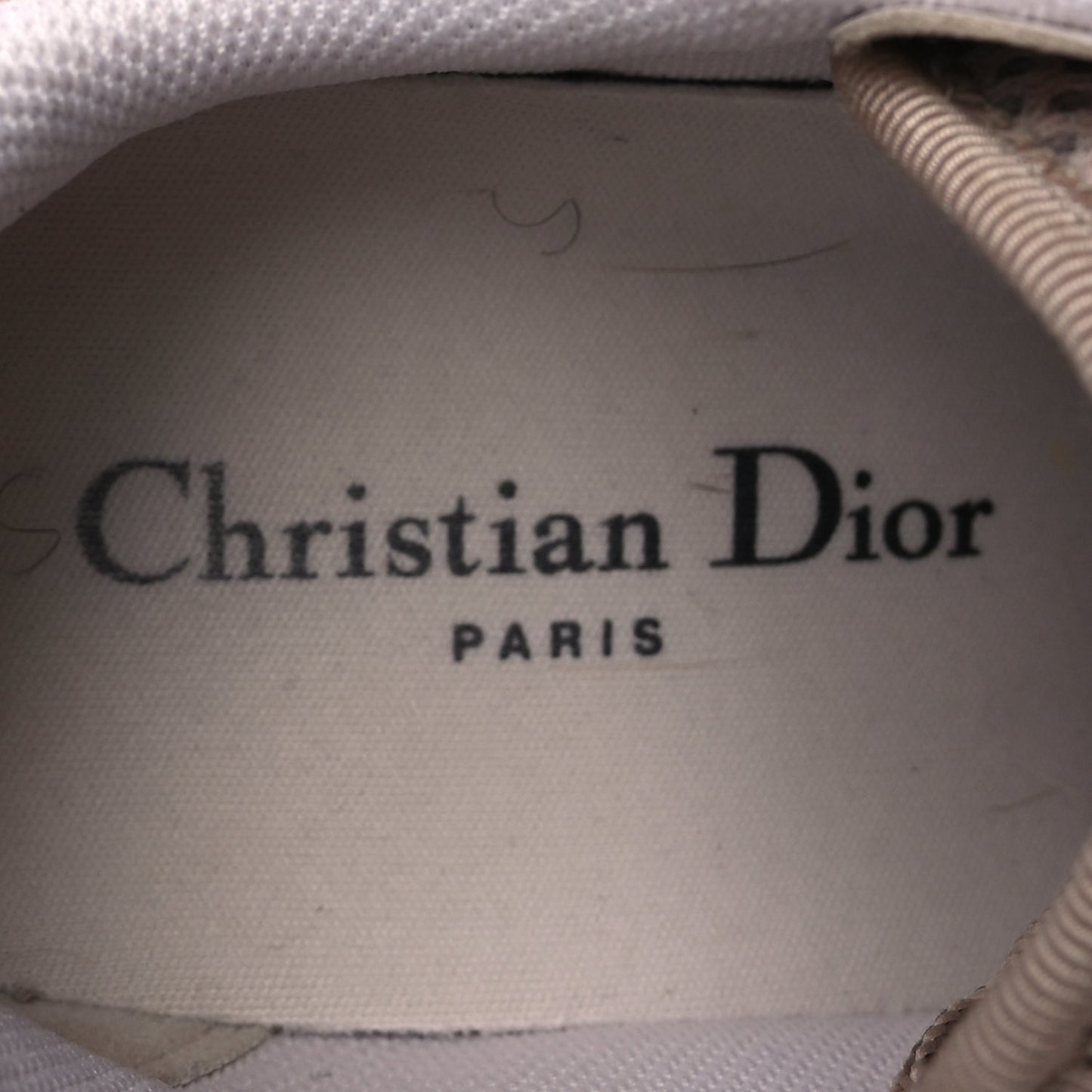 Christian Dior Suede Mesh Dior Chrono Sneakers 38.5 Beige
