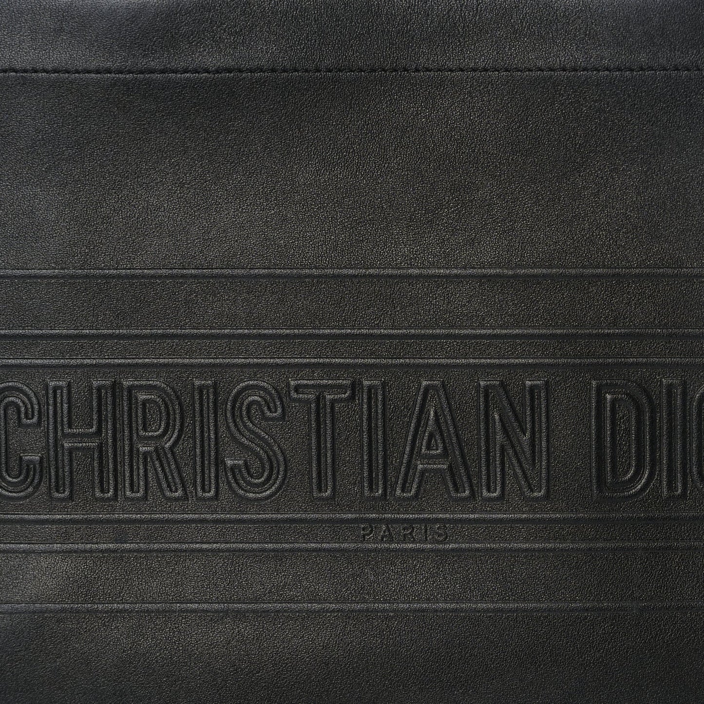 Christian Dior Calfskin Embossed Medium Book Tote Black