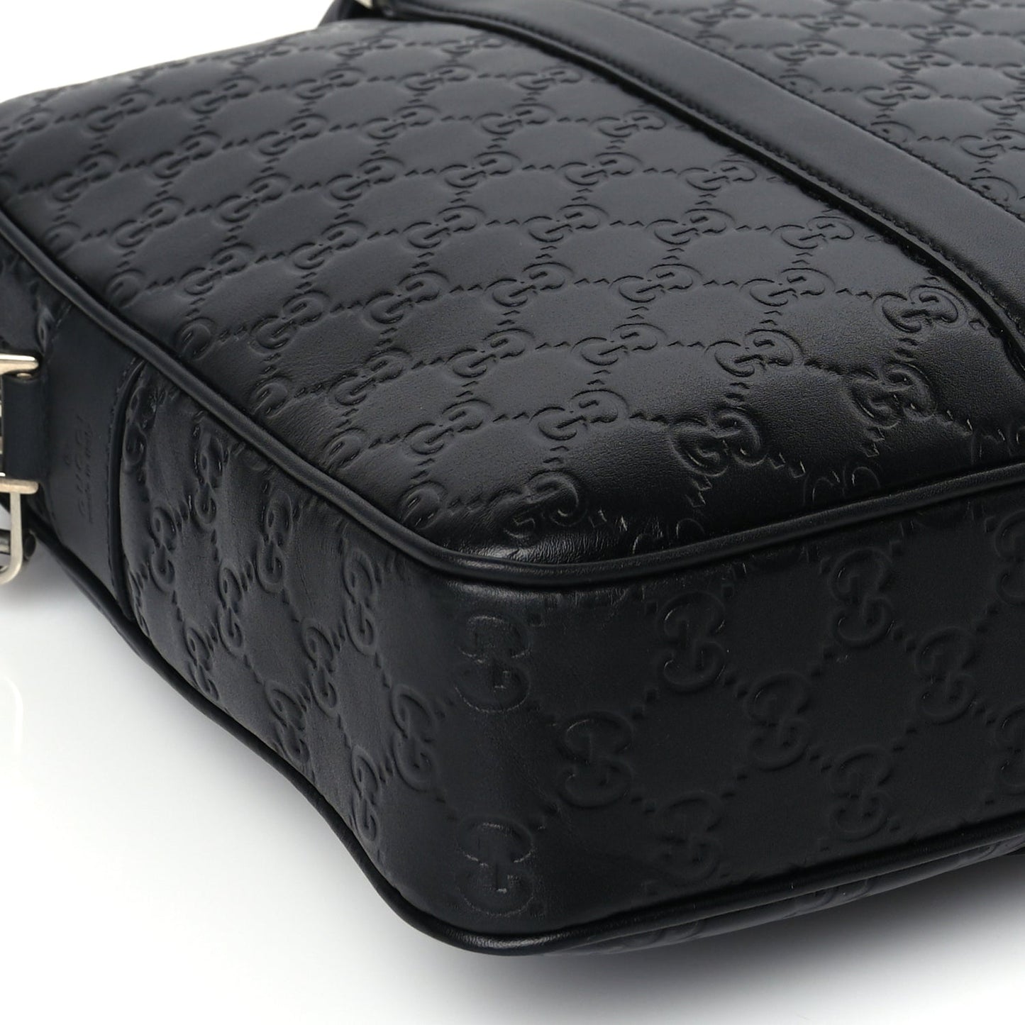 Gucci Calfskin GG Emblem Large Briefcase Black