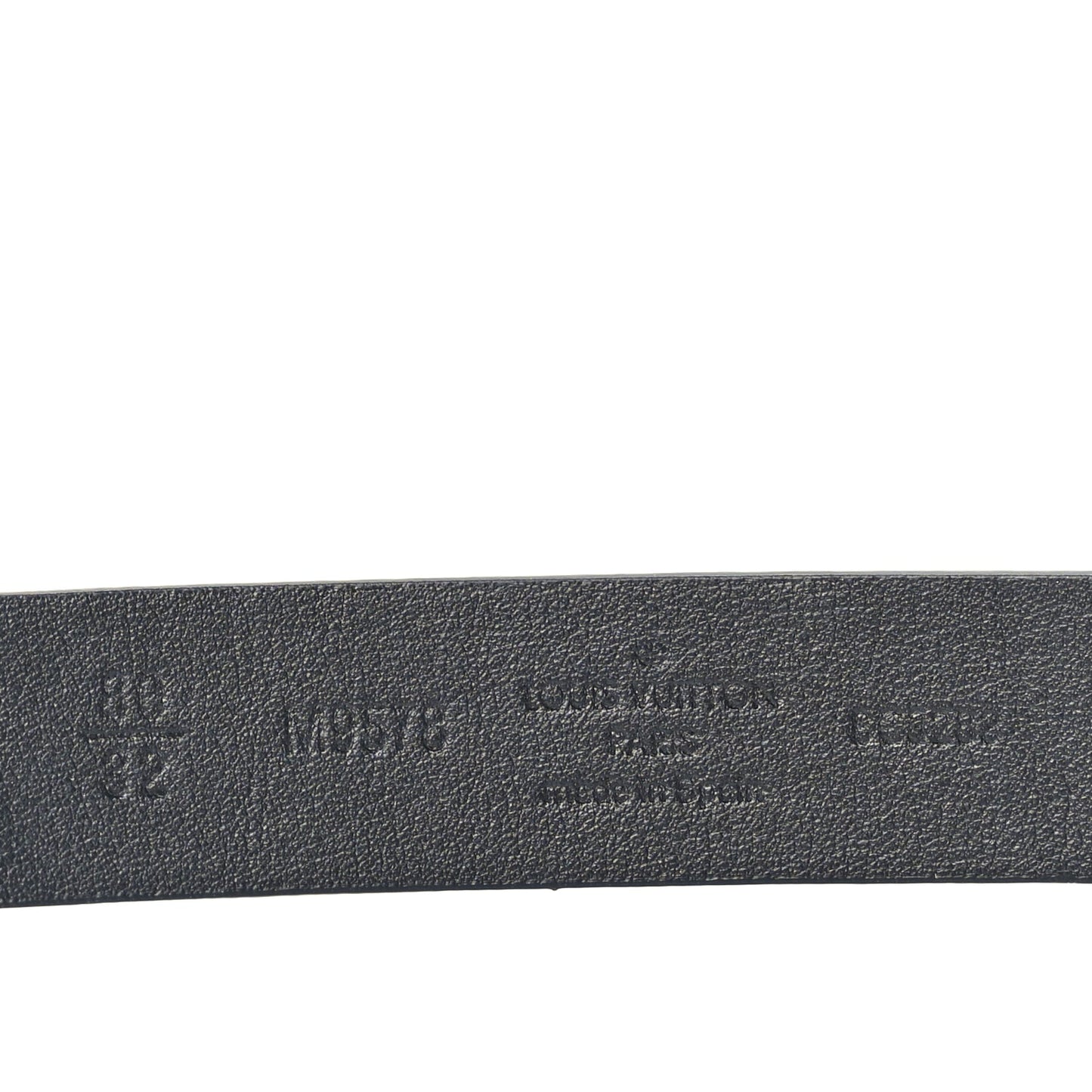 Louis Vuitton Calfskin Embossed 20MM LV Initiales Belt 80 32 Black
