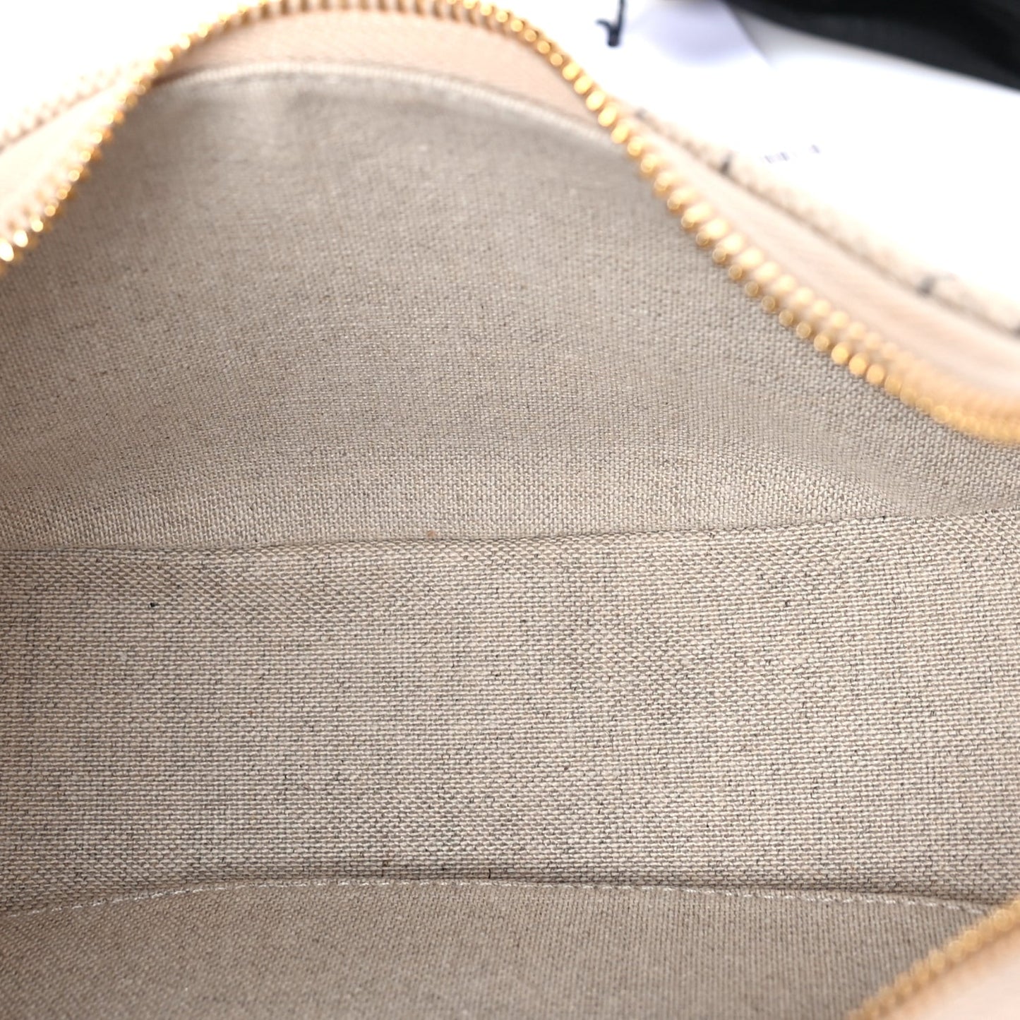 Celine Canvas Calfskin All Over Print Medium Ava Shoulder Bag  Natural Tan