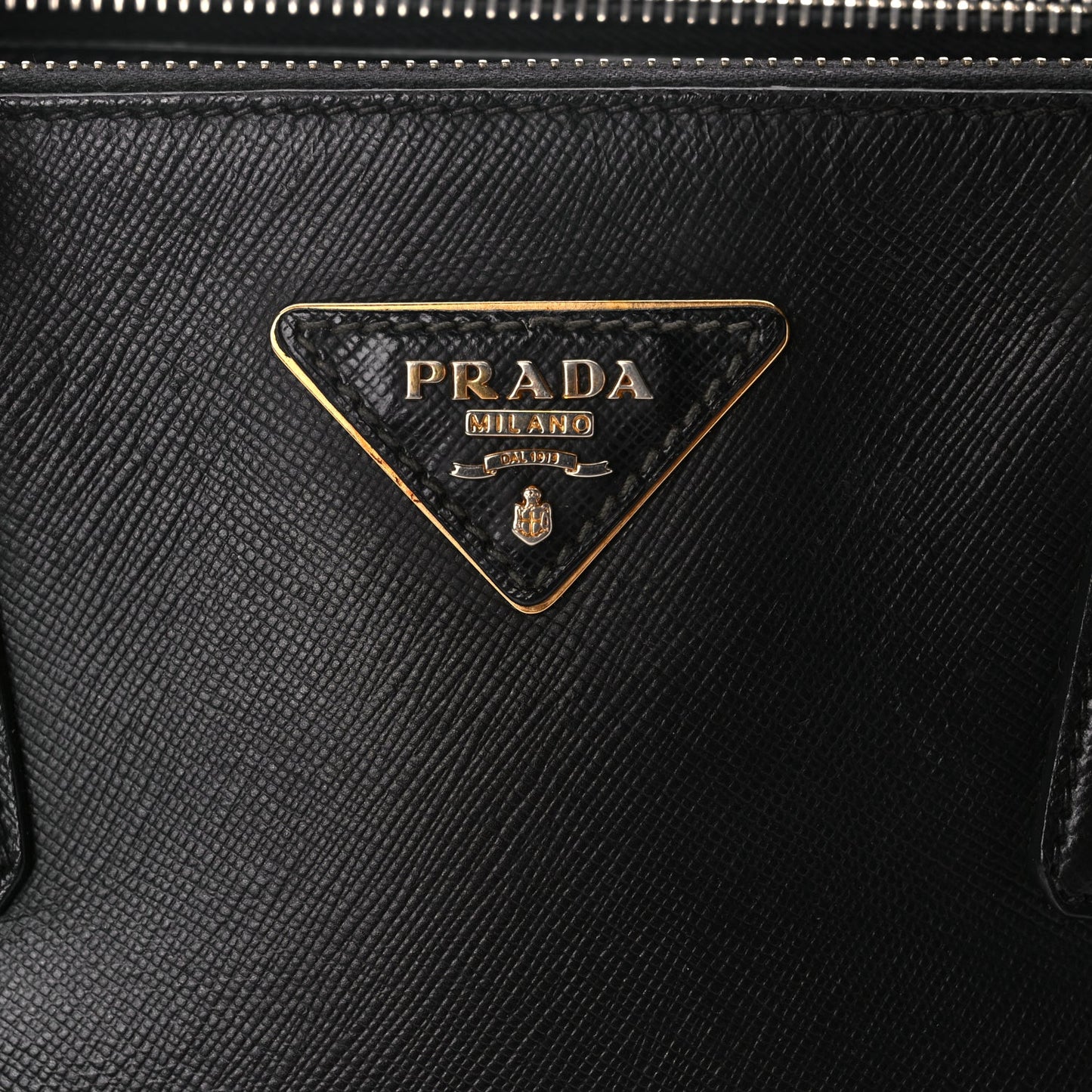 Prada Saffiano Small Galleria Double Zip Tote Black