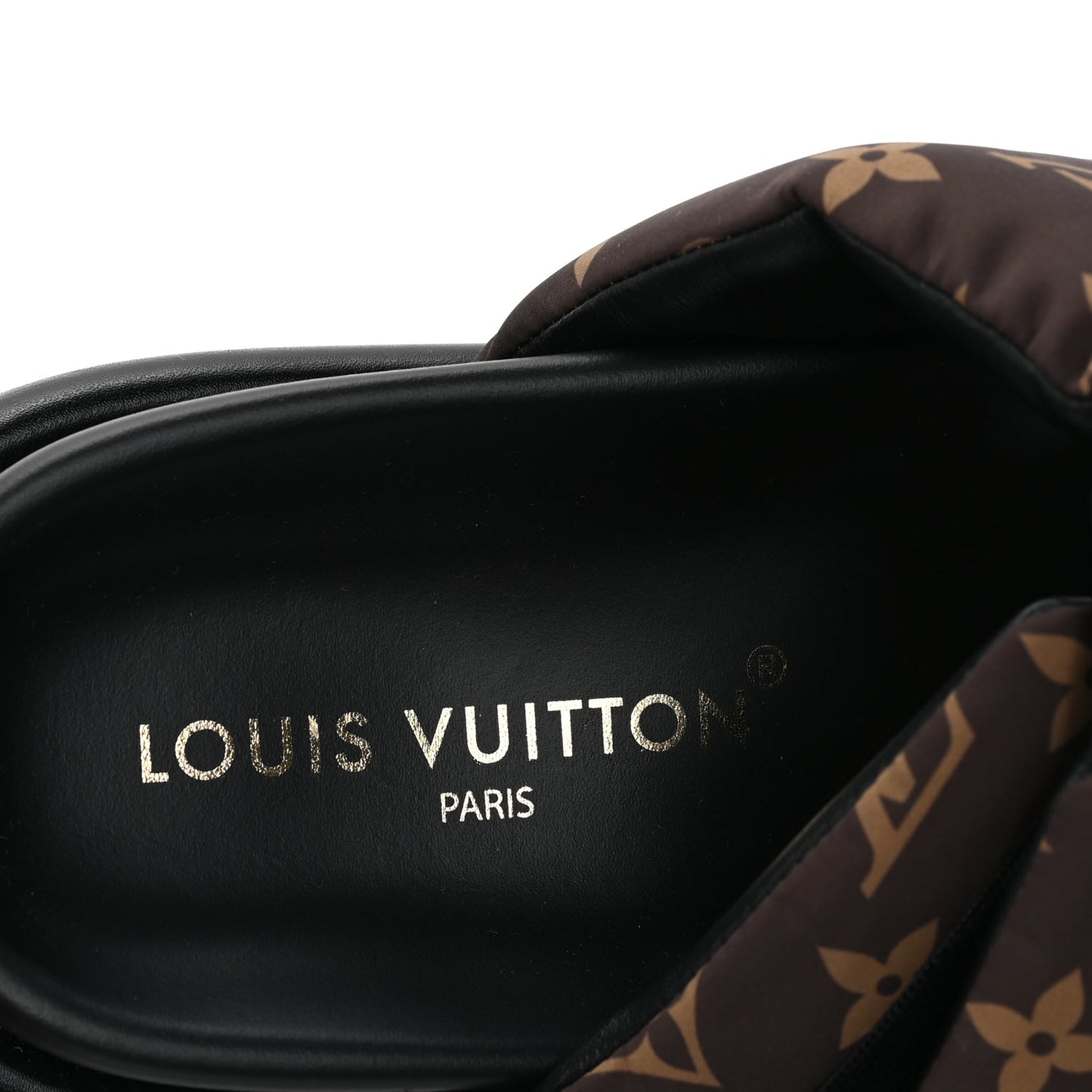 Louis Vuitton Nylon LV Pool Pillow Flat Comfort Mules 40  Cacao Brown
