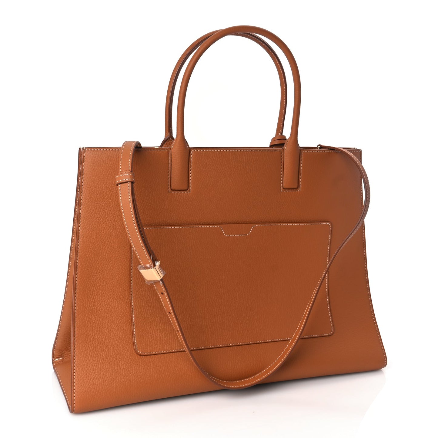 Burberry Grained Calfskin Medium Frances Tote Warm Russet
