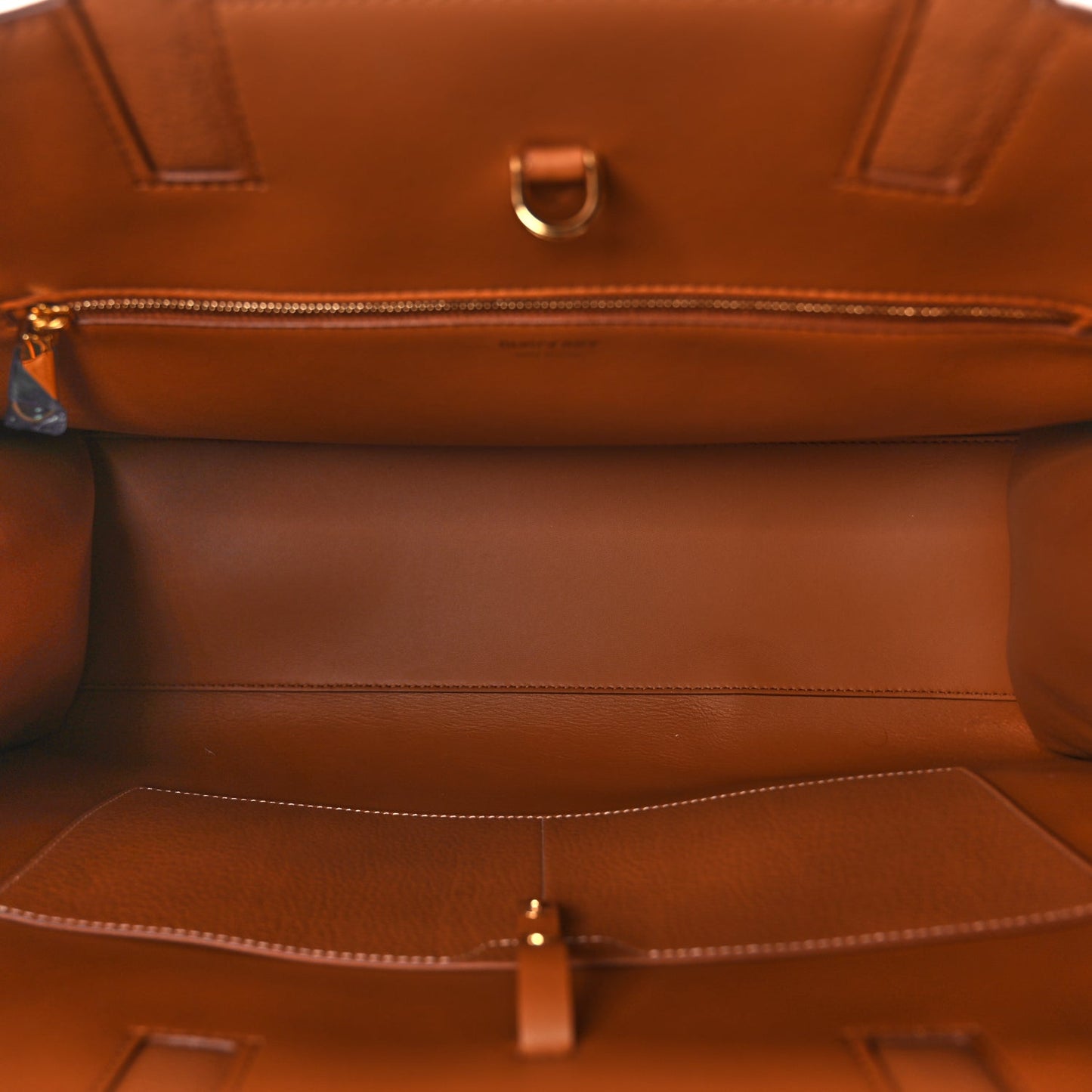 Burberry Grained Calfskin Medium Frances Tote Warm Russet
