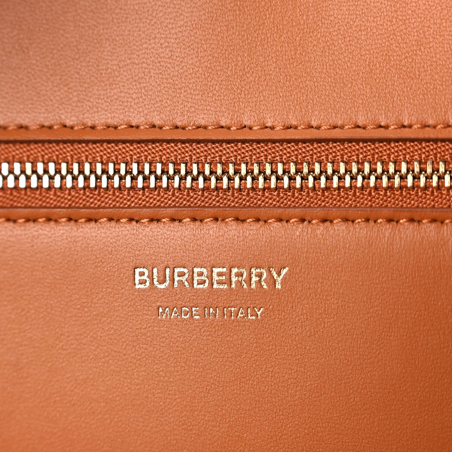 Burberry Grained Calfskin Medium Frances Tote Warm Russet