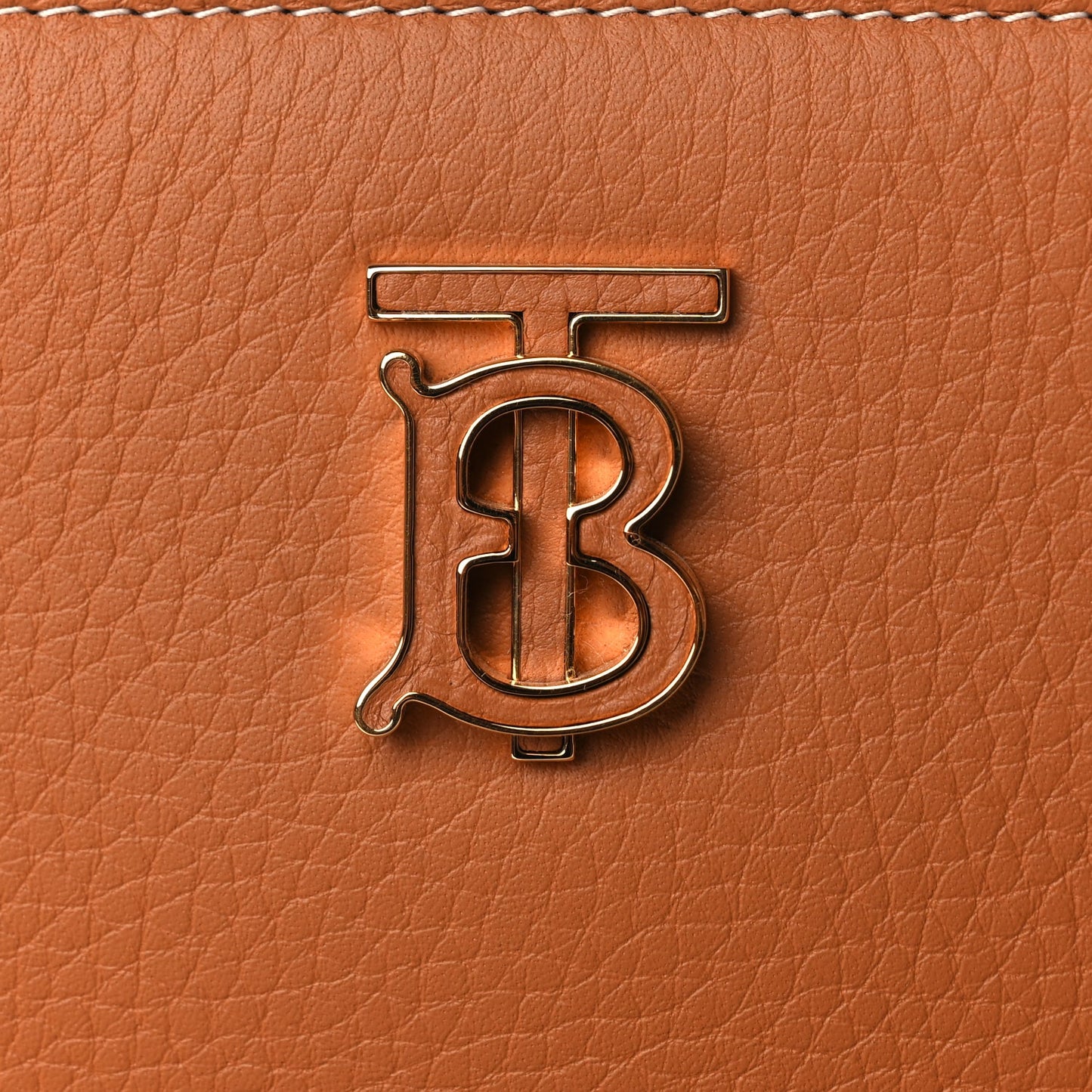 Burberry Grained Calfskin Medium Frances Tote Warm Russet