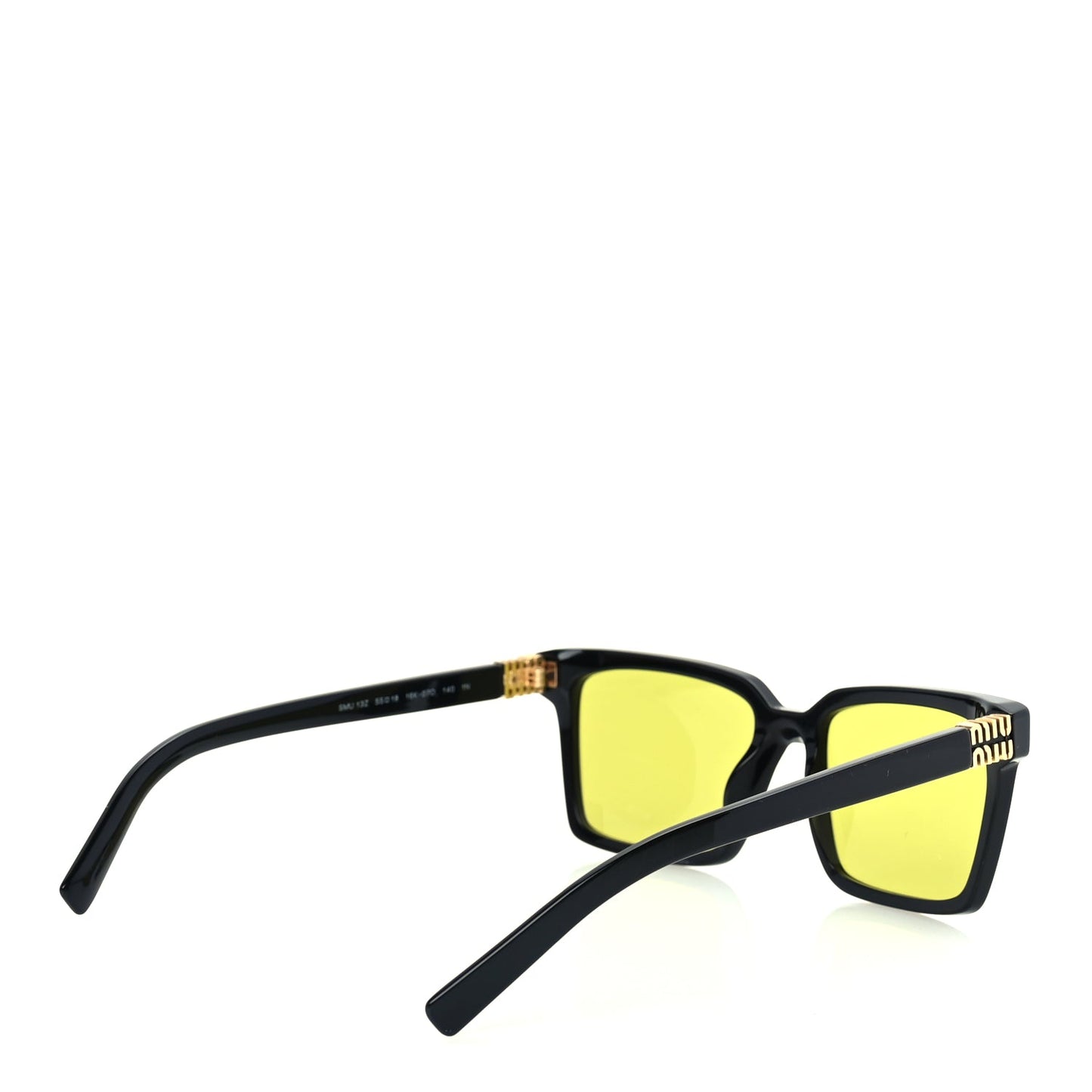 Miu Miu Acetate Square Sunglasses SMU 13Z  Black