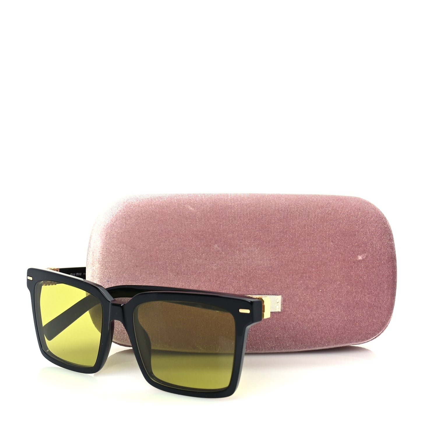 Miu Miu Acetate Square Sunglasses SMU 13Z  Black