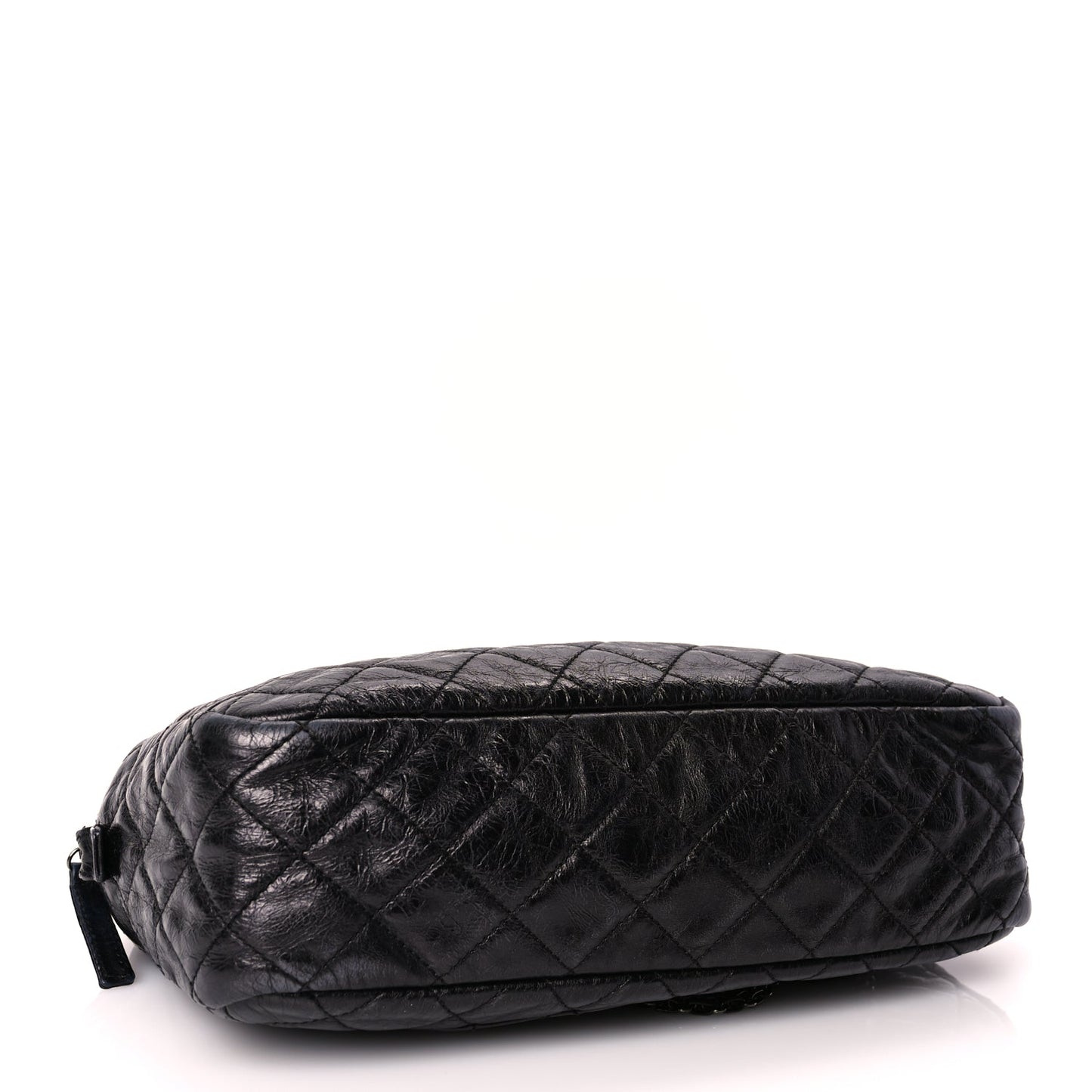 Chanel Metallic Aged Calfskin Quilted Medium Reissue Camera Case Black