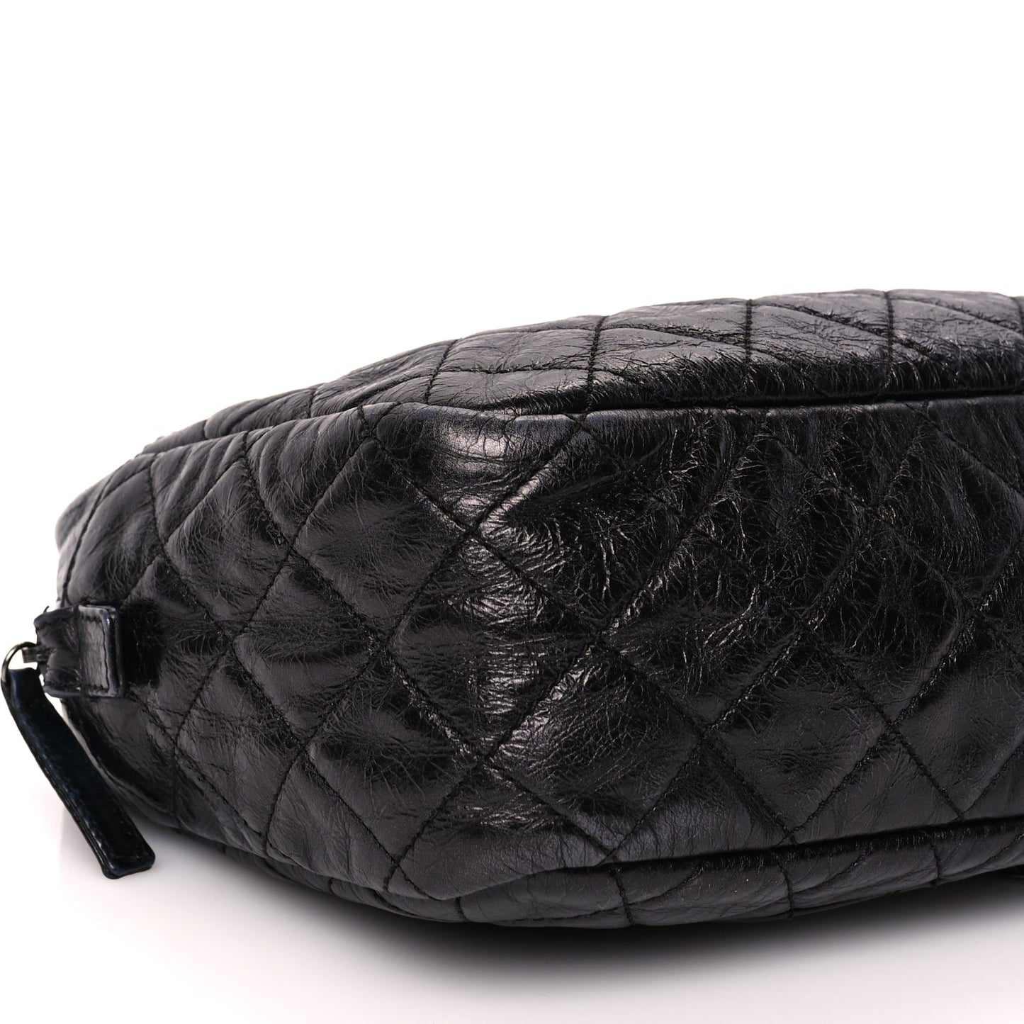 Chanel Metallic Aged Calfskin Quilted Medium Reissue Camera Case Black