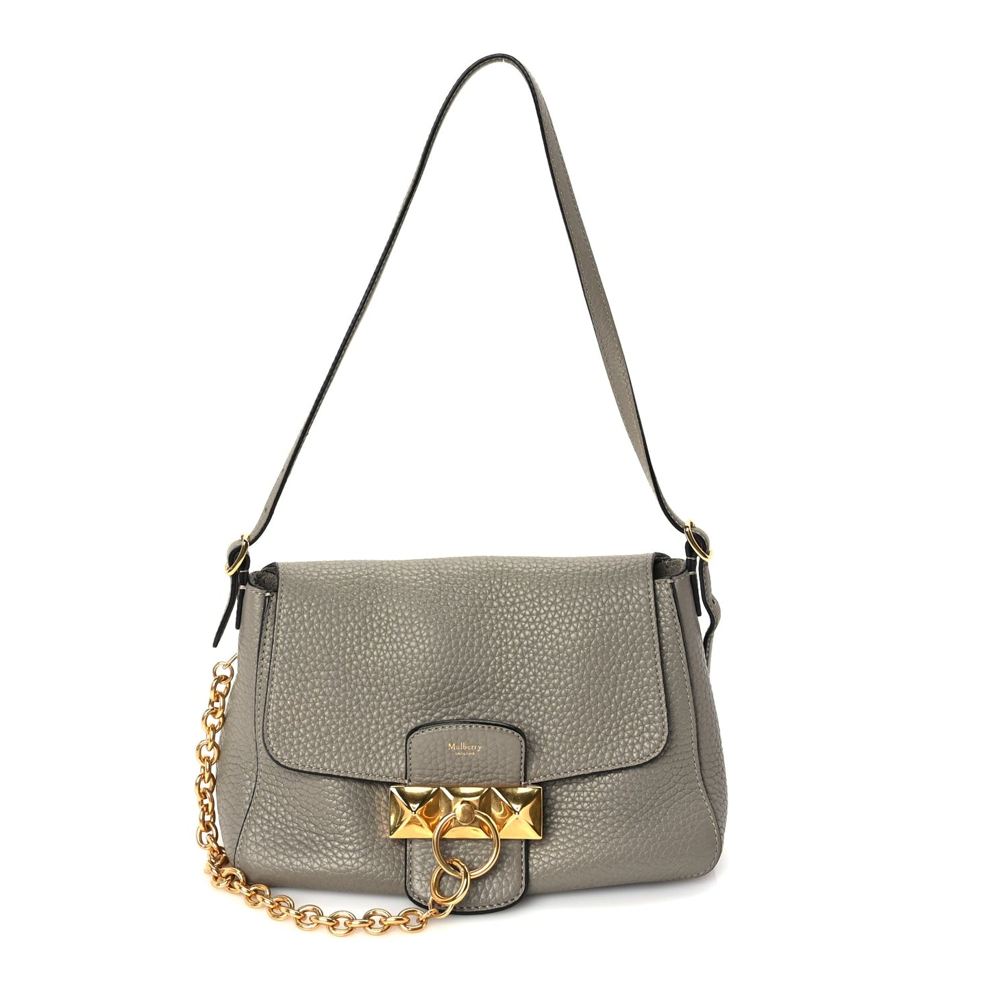 Mulberry Heavy Grain Calfskin Mini Keeley Solid Grey