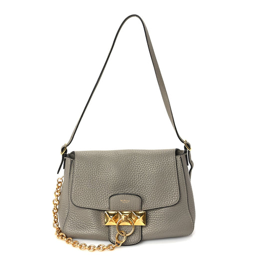 Mulberry Heavy Grain Calfskin Mini Keeley Solid Grey