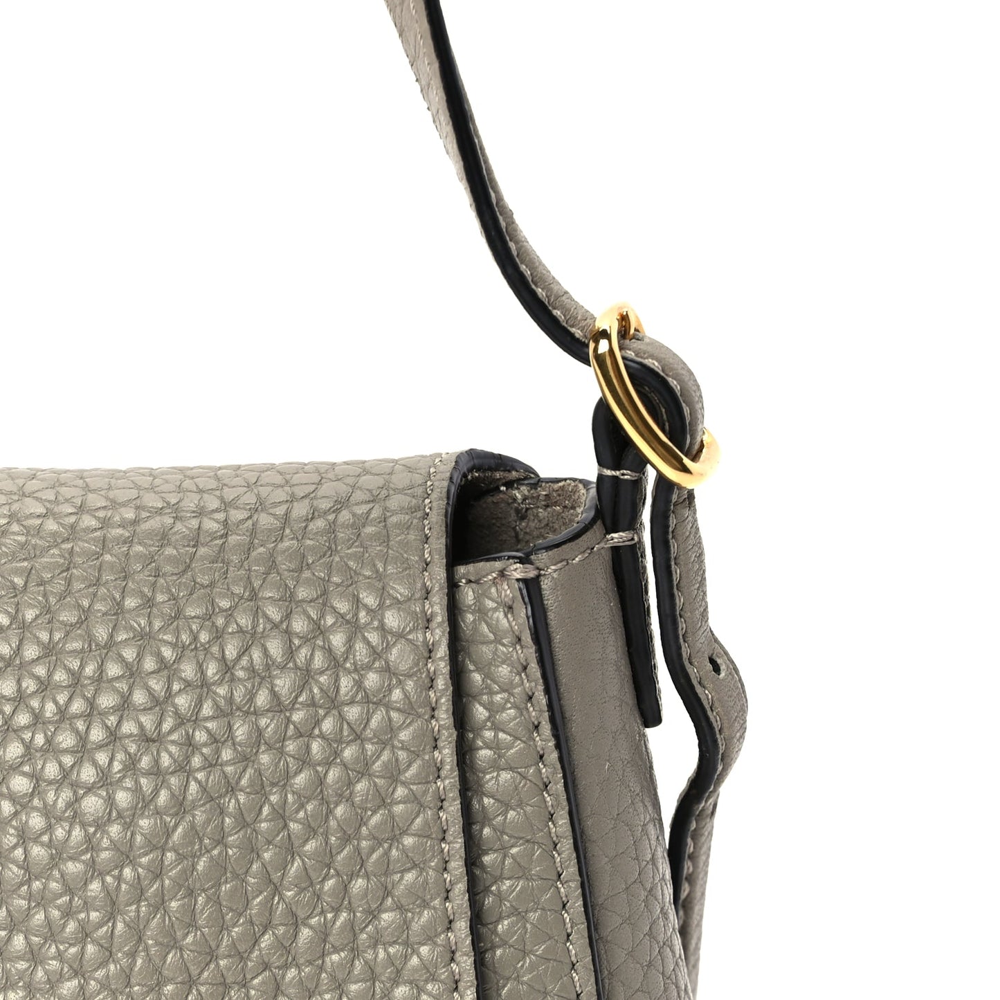 Mulberry Heavy Grain Calfskin Mini Keeley Solid Grey