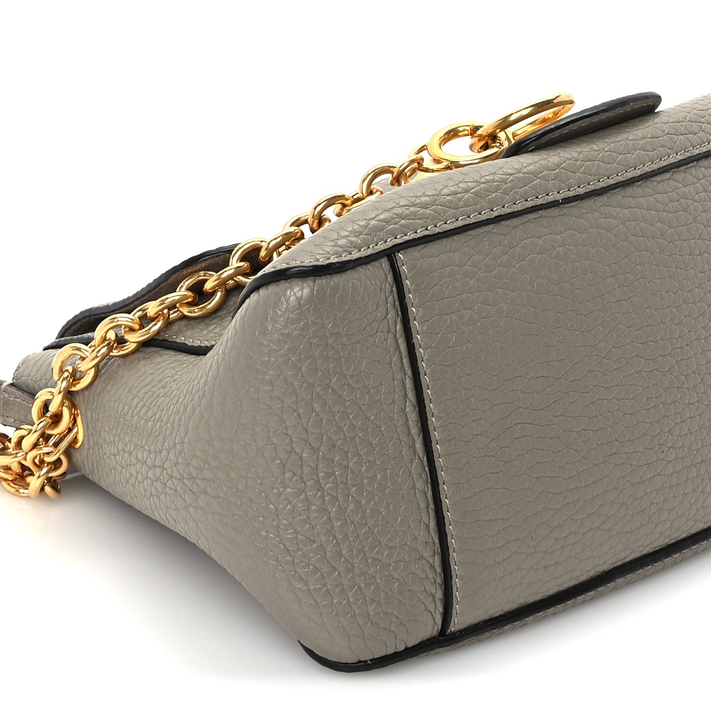 Mulberry Heavy Grain Calfskin Mini Keeley Solid Grey