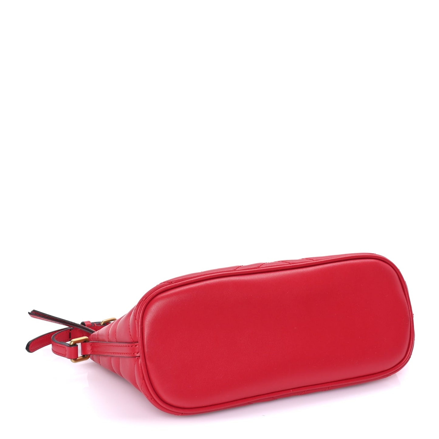 Gucci Calfskin Matelasse Chevron GG Marmont Sling Shoulder Bag  Rosso