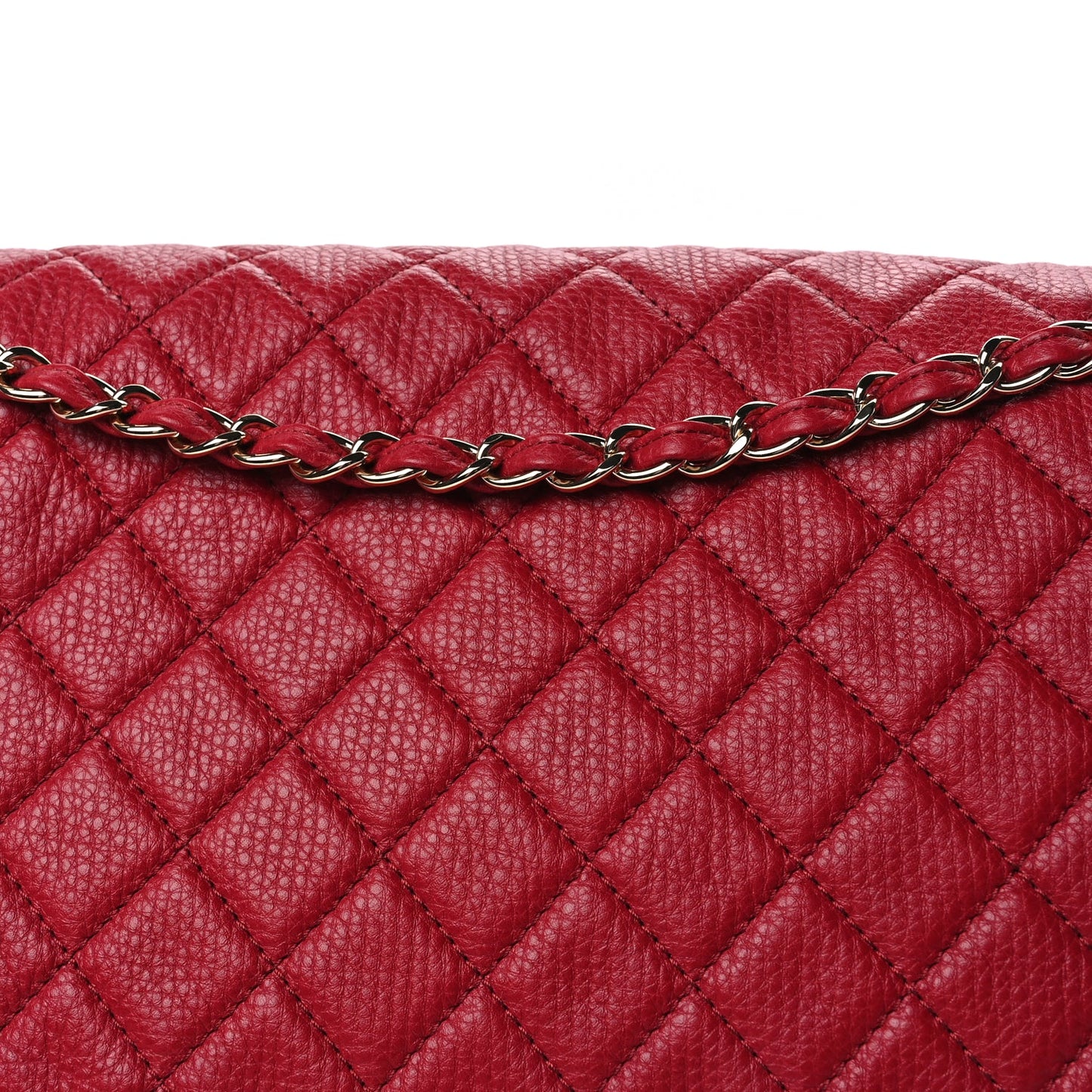 Chanel Calfskin Quilted XXL Travel Flap Bag  Red