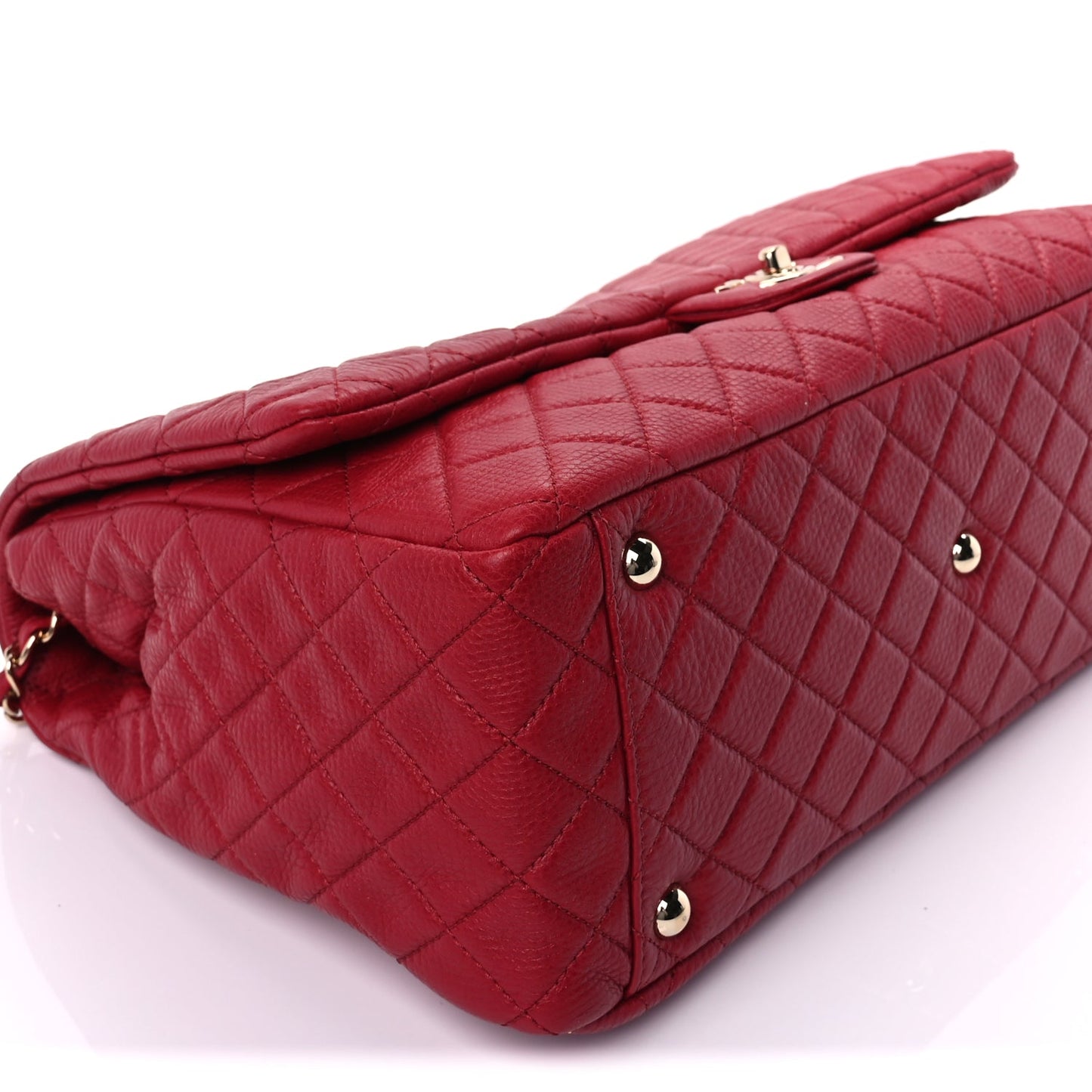 Chanel Calfskin Quilted XXL Travel Flap Bag  Red